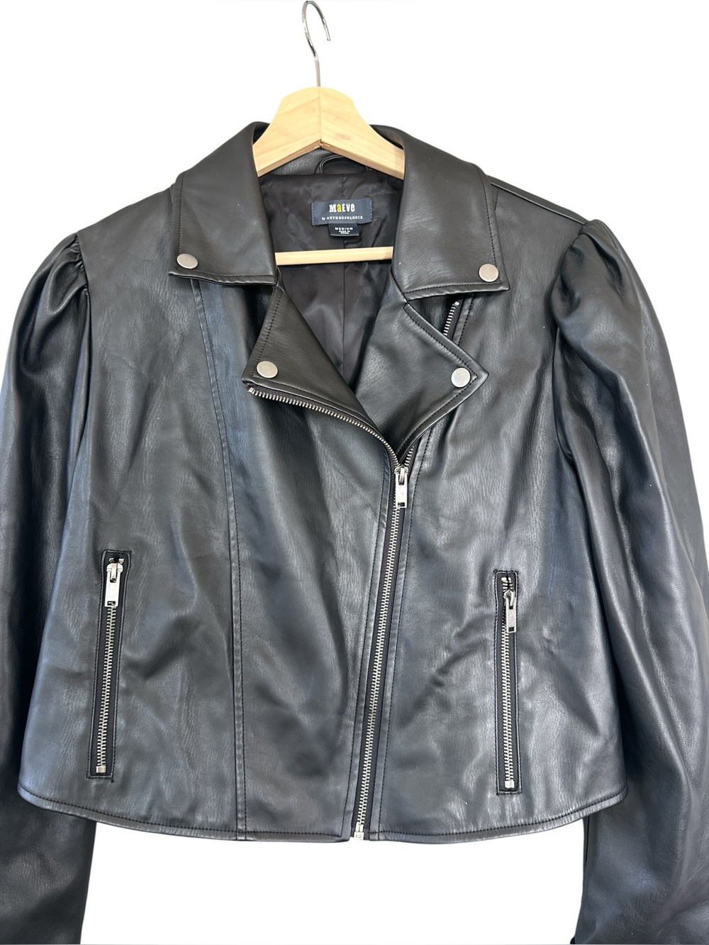Maeve Faux Leather Femme Moto Jacket - Picture 8 of 13